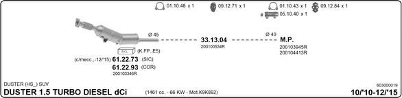 Układ wydechowy IMASAF 603000019