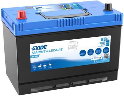 Baterie Exide Marine & Leisure Dual 12V, 80Ah, 510A, ER350