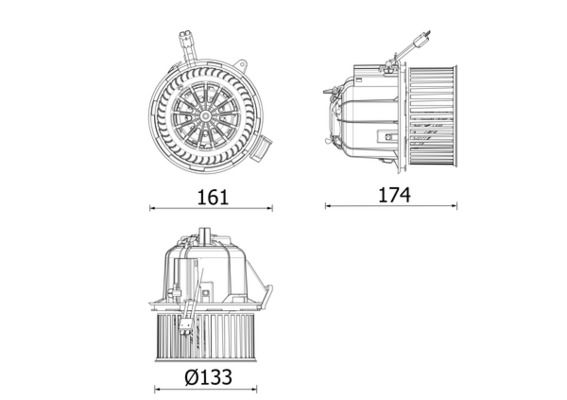 Vnútorný ventilátor MAHLE AB 328 000P