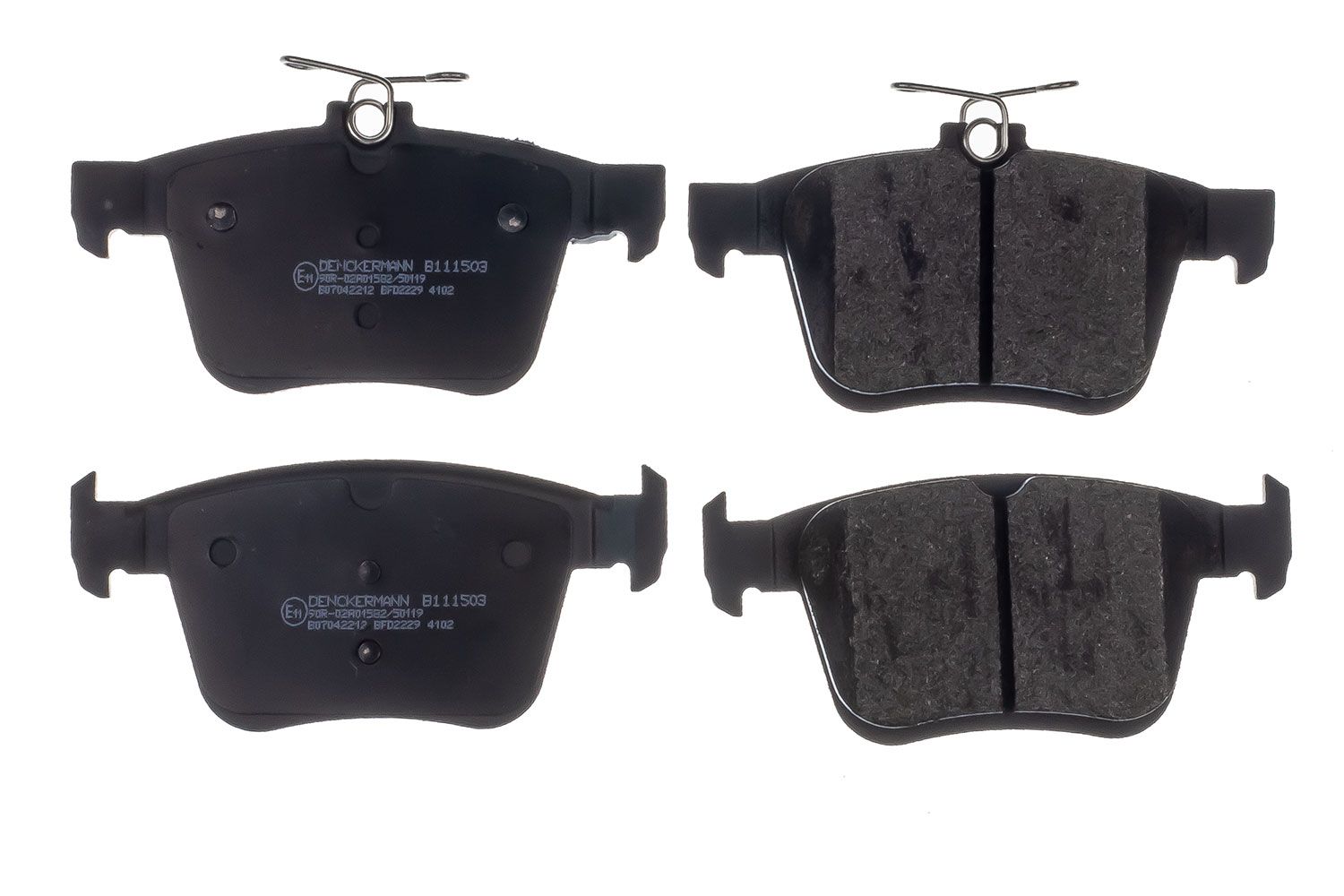 Zestaw klocków hamulcowych, hamulce tarczowe DENCKERMANN B111503