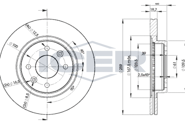 Tarcza hamulcowa ICER 78BD5081-2