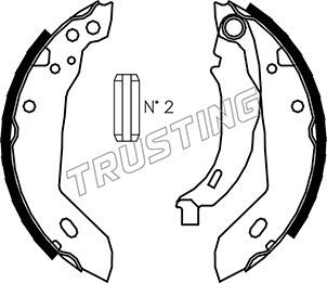 Zestaw szczęk hamulcowych TRUSTING 088.212