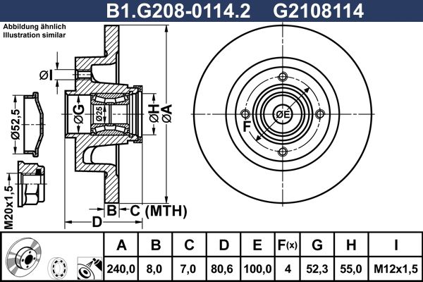 Tarcza hamulcowa GALFER B1.G208-0114.2