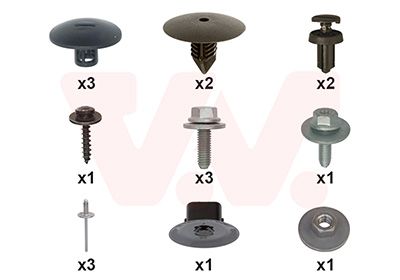 Set montaj, aripa laterala VAN WEZEL 1518796