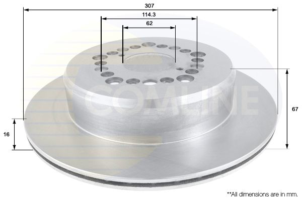 Tarcza hamulcowa COMLINE ADC0163V