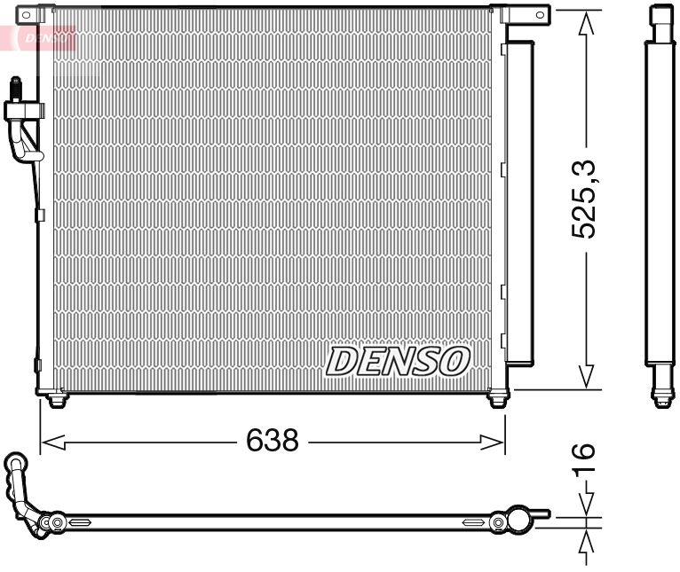 Kondenzátor klimatizácie DENSO DCN10049