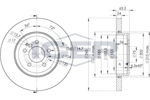 Tarcza hamulcowa ICER 78BD3403-2