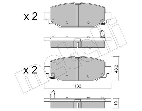 set placute frana,frana disc METELLI 22-1210-0