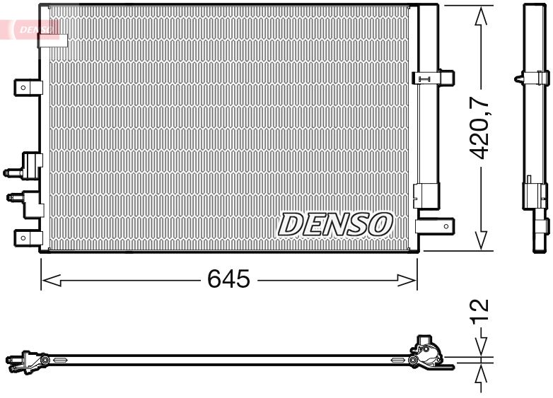 Kondenzátor klimatizácie DENSO DCN01024