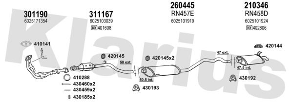 Układ wydechowy KLARIUS 720217E