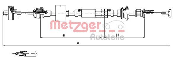 Cablu ambreiaj METZGER 10.3159