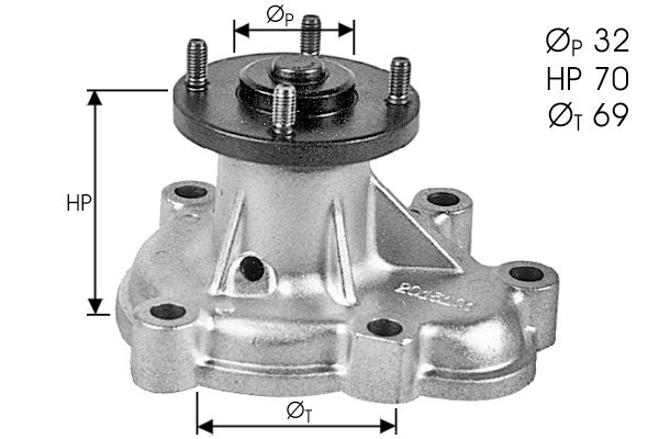 Pompe à eau, refroidissement du moteur