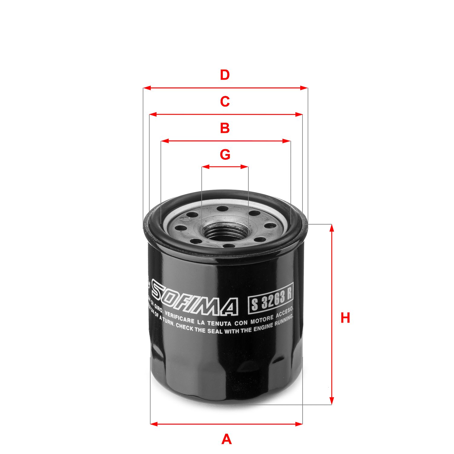 Olejový filtr SOFIMA S 3263 R