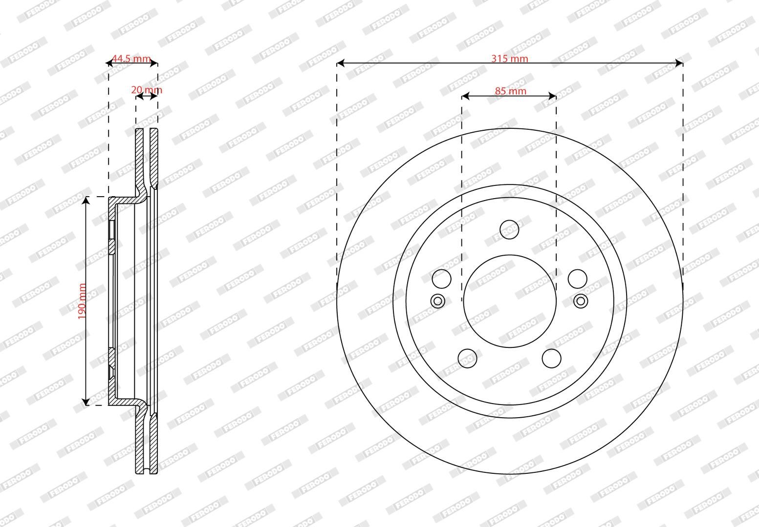 Disc frana FERODO DDF3347C