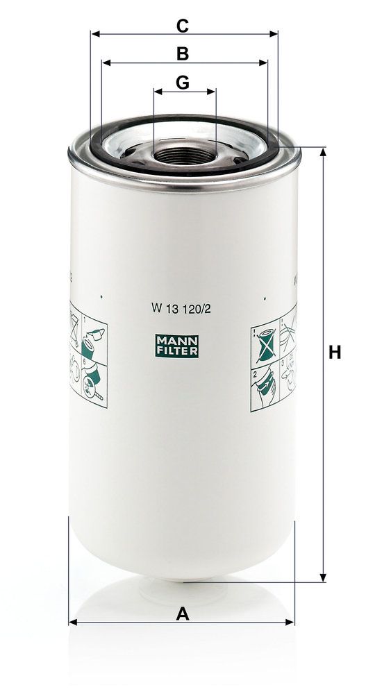 Levně Olejový filtr MANN-FILTER W 13 120/2