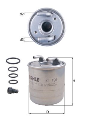 Palivový filter MAHLE KL 490D