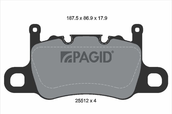 Zestaw klocków hamulcowych, hamulce tarczowe PAGID T2915N