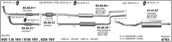 Układ wydechowy IMASAF 568000051