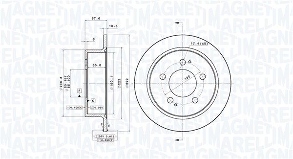 Tarcza hamulcowa MAGNETI MARELLI 360406217701