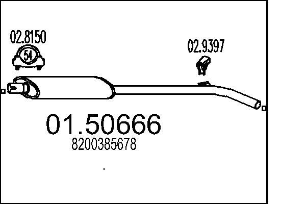 Tłumik środkowy MTS 01.50666