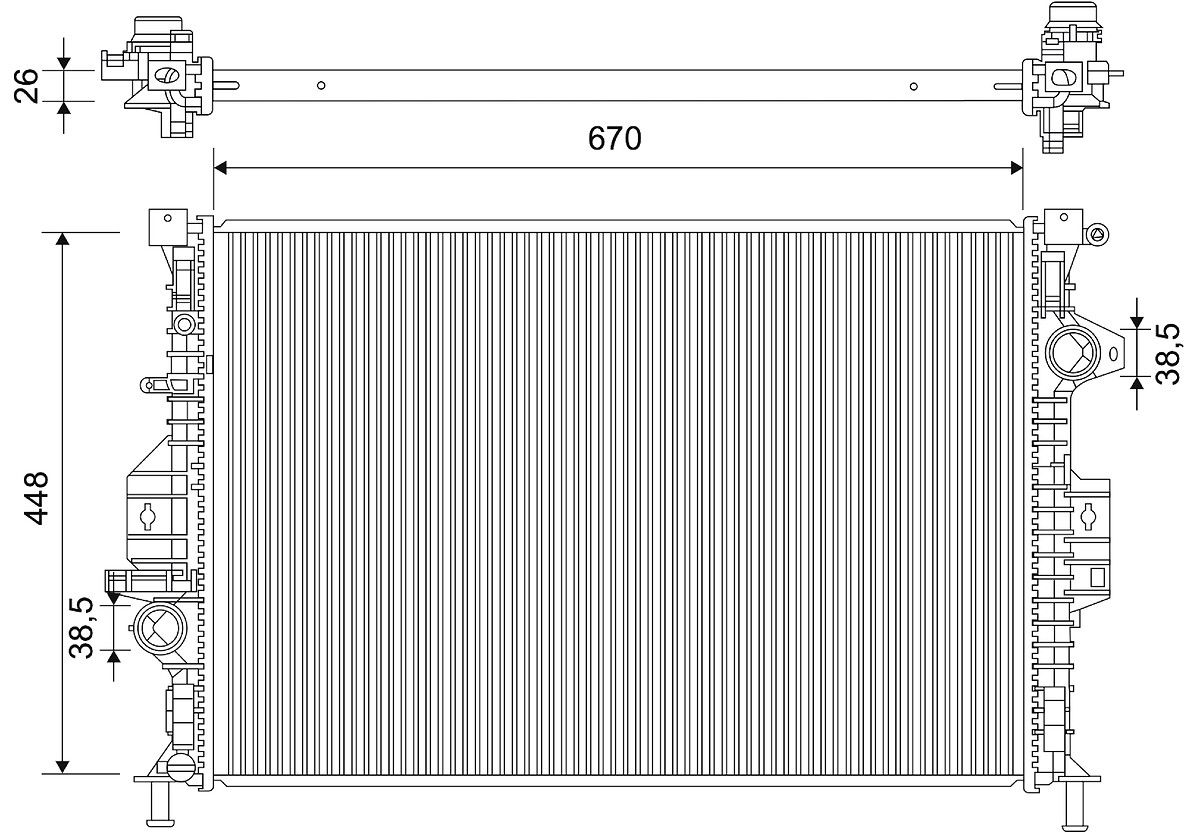 Radiateur, refroidissement du moteur