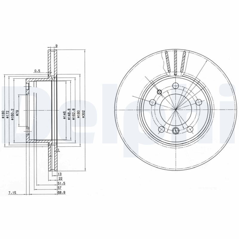 Brzdový kotouč DELPHI BG2433