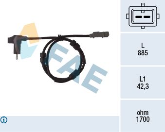 Czujnik, prędkość obrotowa koła FAE 78091