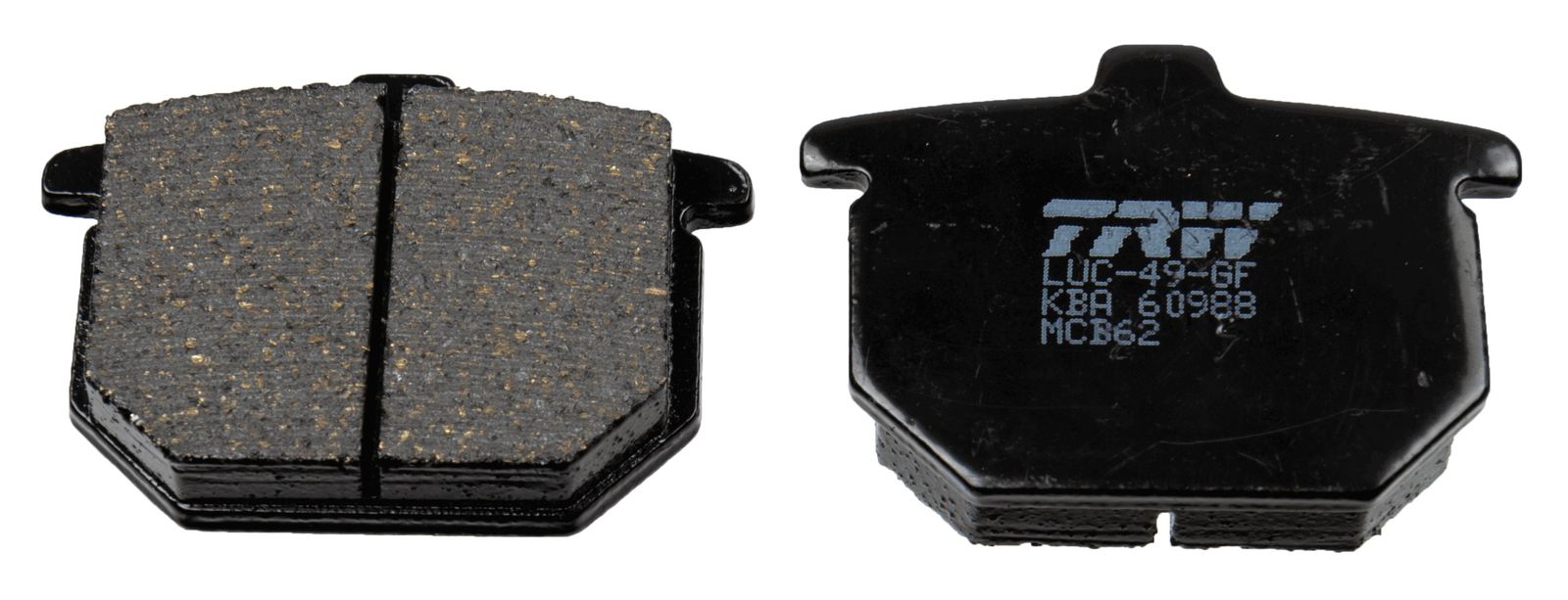 set placute frana,frana disc TRW MCB62