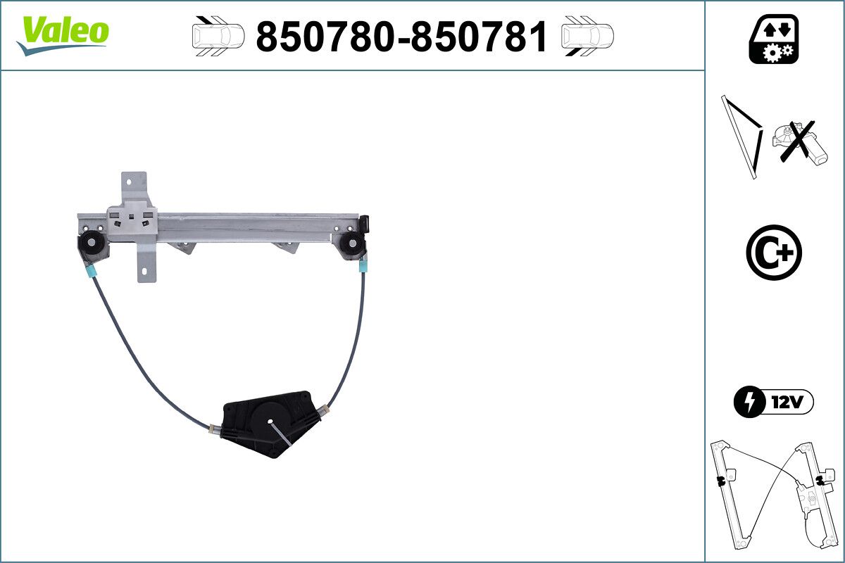 Mecanism actionare geam VALEO 850780