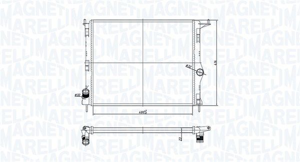 Chłodnica, układ chłodzenia silnika MAGNETI MARELLI 350213165900