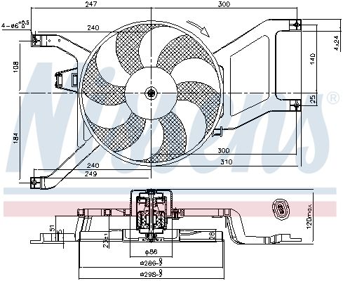 Ventilateur, refroidissement du moteur