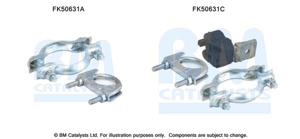 Zestaw montażowy, rura wydechowa BM CATALYSTS FK50631