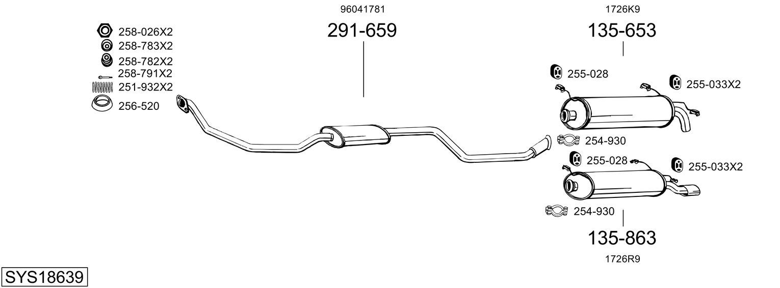 Układ wydechowy BOSAL SYS18639