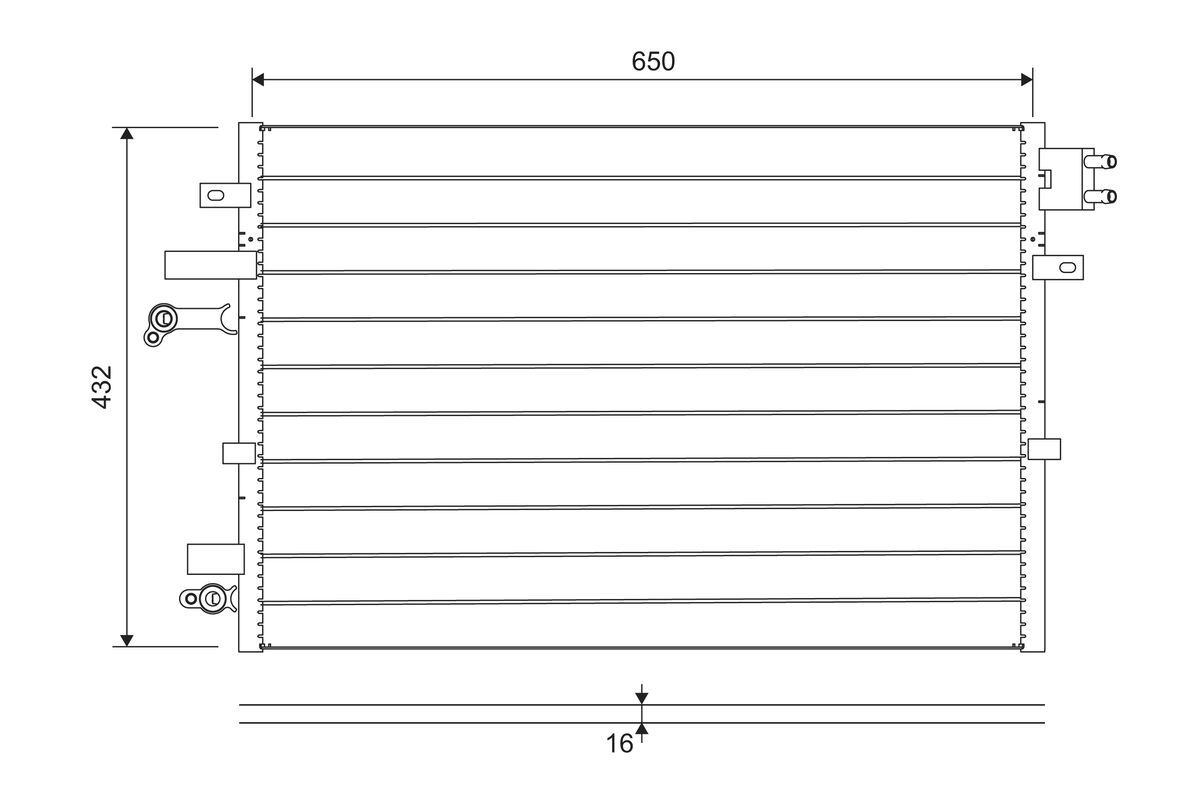 Condensator, climatizare VALEO 822745
