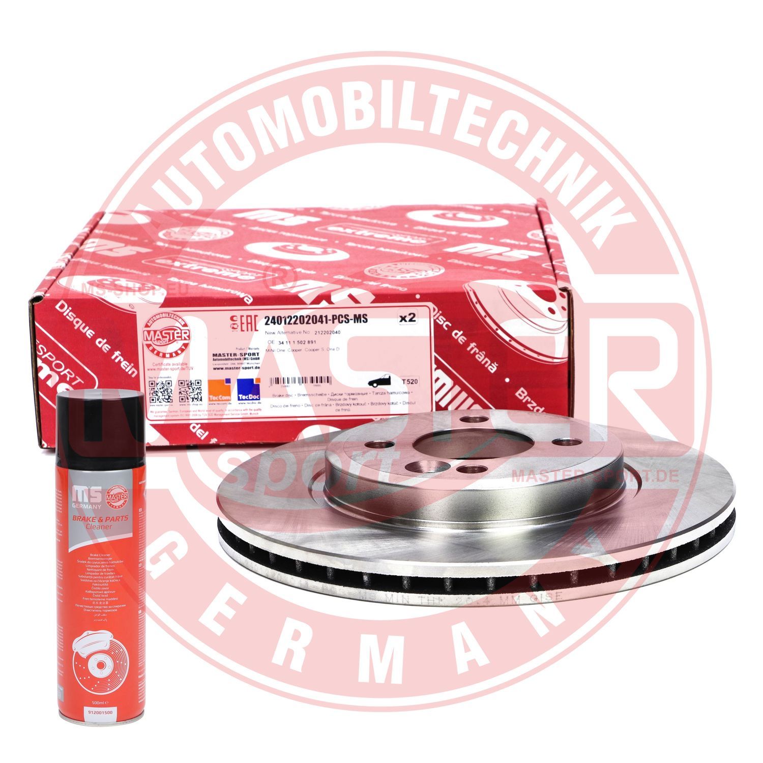 Tarcza hamulcowa MASTER-SPORT GERMANY 24012202041-PCS-MSP