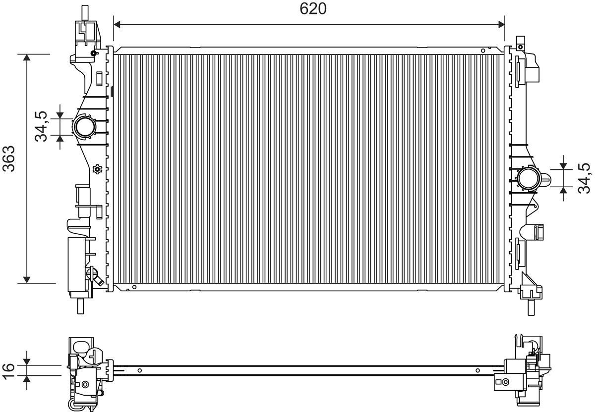 Radiator, racire motor VALEO 701372