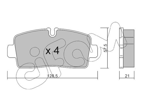 Zestaw klocków hamulcowych, hamulce tarczowe CIFAM 822-1380-0