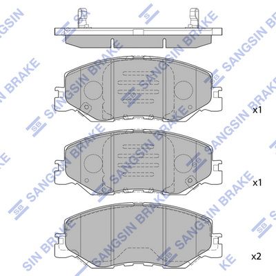 set placute frana,frana disc HI-Q SP4376