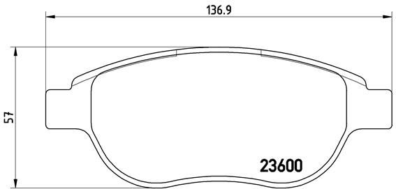 Zestaw klocków hamulcowych, hamulce tarczowe BREMBO P 61 068X