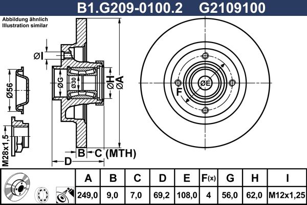 Tarcza hamulcowa GALFER B1.G209-0100.2