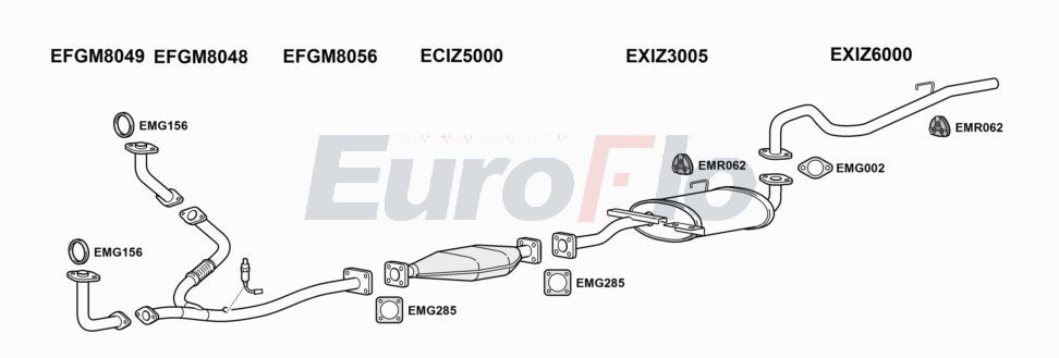 Układ wydechowy EUROFLO IZTRO323001A00