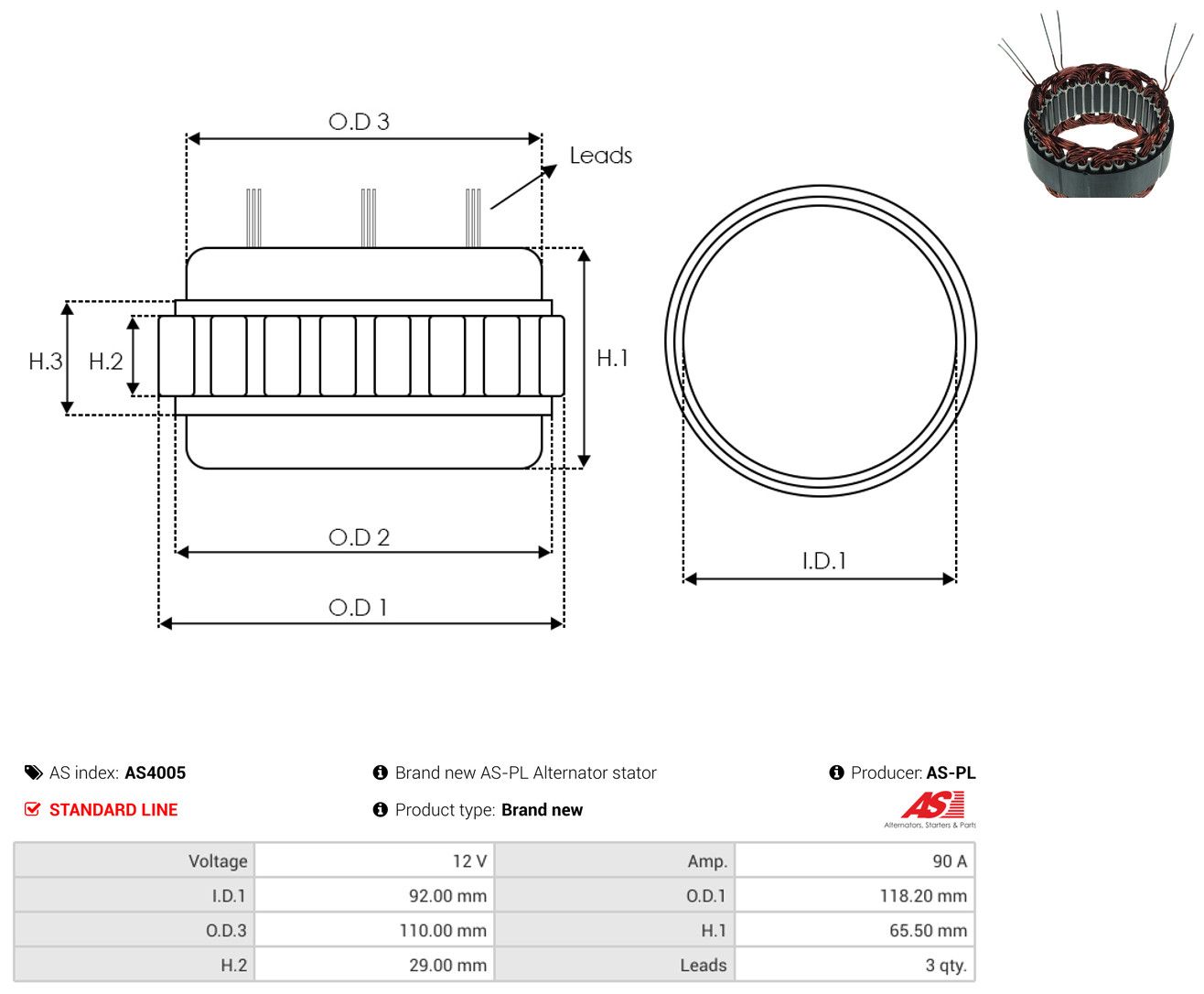 Stator, alternateur