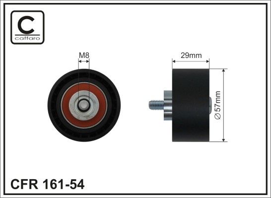 Obehová/vodiaca kladka ozubeného remeňa CAFFARO 161-54