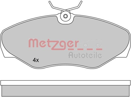 Zestaw klocków hamulcowych, hamulce tarczowe METZGER AUTOTEILE 1170110