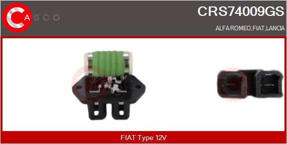 Předřazený odpor, elektromotor (ventilátor chladiče) CASCO CRS74009GS