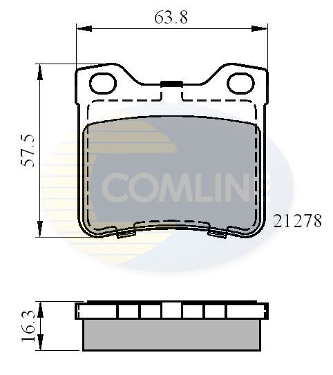 Zestaw klocków hamulcowych, hamulce tarczowe COMLINE CBP01060