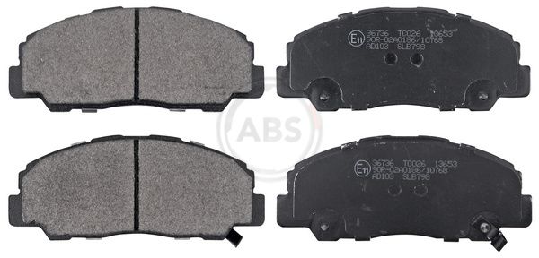 Levně Sada brzdových destiček, kotoučová brzda A.B.S. 36736
