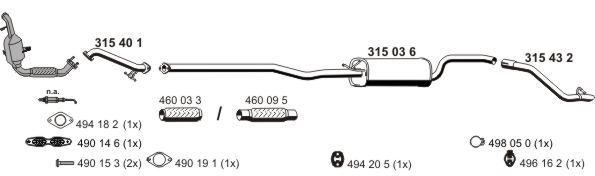 Układ wydechowy ERNST 031765