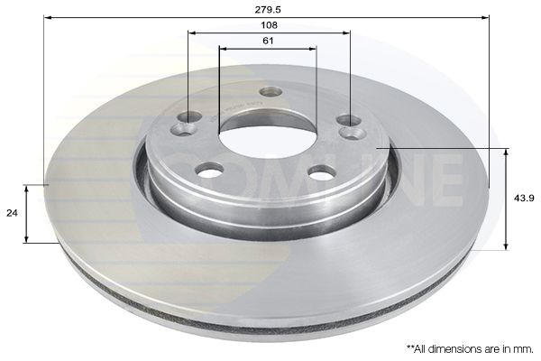 Tarcza hamulcowa COMLINE ADC1516V