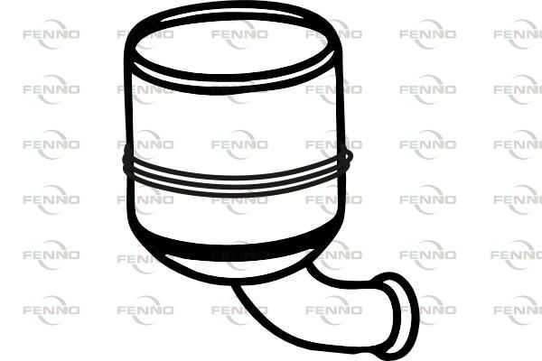 Filtr sadzy / filtr cząstek stałych, układ wydechowy FENNO P9864DPF